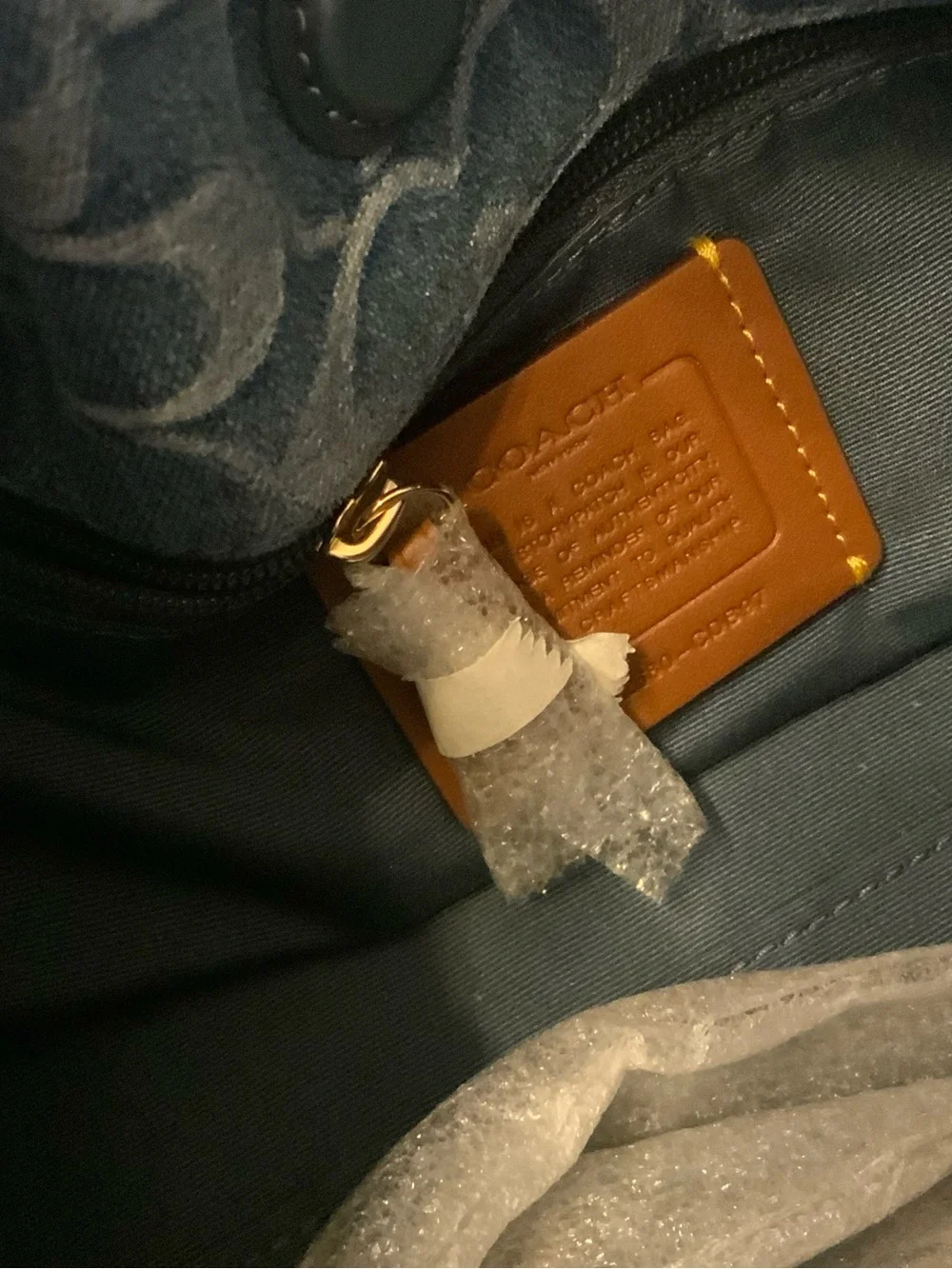 Coach large denim signatureFaye shoulder Bag - Picture 7 of 10